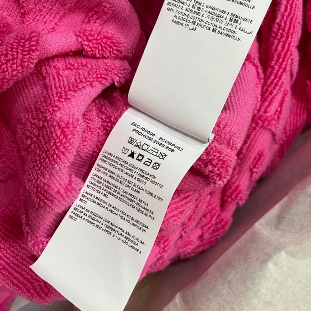 Authentic VERSACE I ♡ BAROQUE BATHROBE - Unisex Pink Size M - Picture 5 of 9